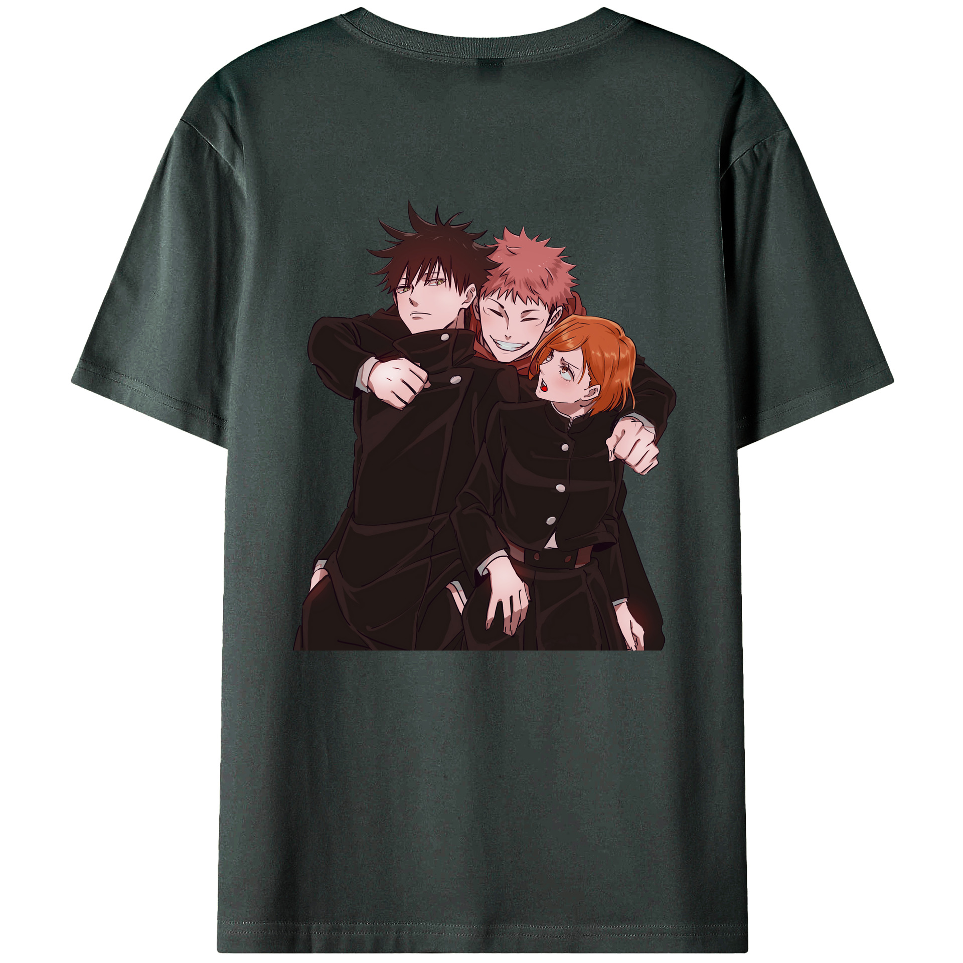 （画像用） 呪術廻戦 Jujutsu Kaisen 綿100％ メンズ半袖Tシャツ（バックプリント） 通気性